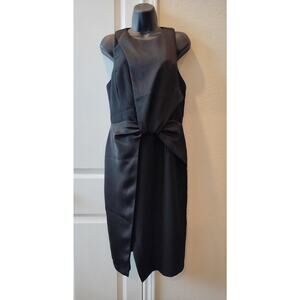 Harlyn Sleeveless cocktail wrap dress Size M Black